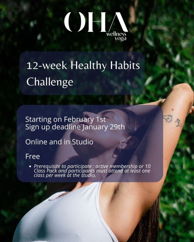 Ready to transform your wellness routine? 🚨

Our free 12-Week Challenge is here and will start on February 1st!💪

Do you feel overwhelmed or stressed?
Tired or low energy?
In need or healthier habits?
Looking to lose weight or feel stronger? 

This program is designed to help you build strength, increase flexibility, and stay grounded with consistent yoga, pilates, and mindfulness practices.

🎯 What’s included?
✅ Customized weekly goals and exclusive videos tutorials
✅ fun activities to inspire healthy routines
✅ Ongoing support from our expert instructors

* An active membership or 5/10 Class Pack is required, participants must attend at least one class per week at the studio. 

📅 Challenge begins soon don’t wait to sign up before January 29th via our link in bio or message us. 

#OHAGoals #12WeekChallenge #WellnessJourney #TorontoFitness #yogatoronto